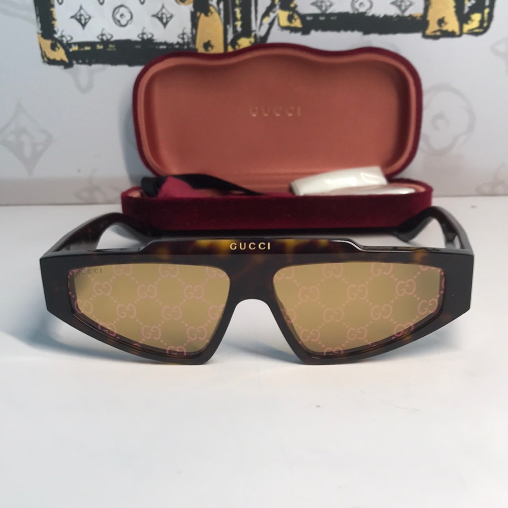 New Authentic Gucci Tortoise Shell Sunglasses GG1591s 002 - Picture 4 of 10